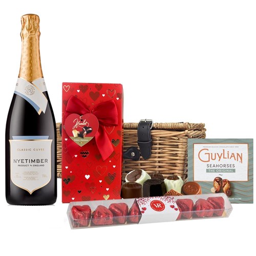 Nyetimber Classic Cuvee 75cl And Chocolate Love You Hamper